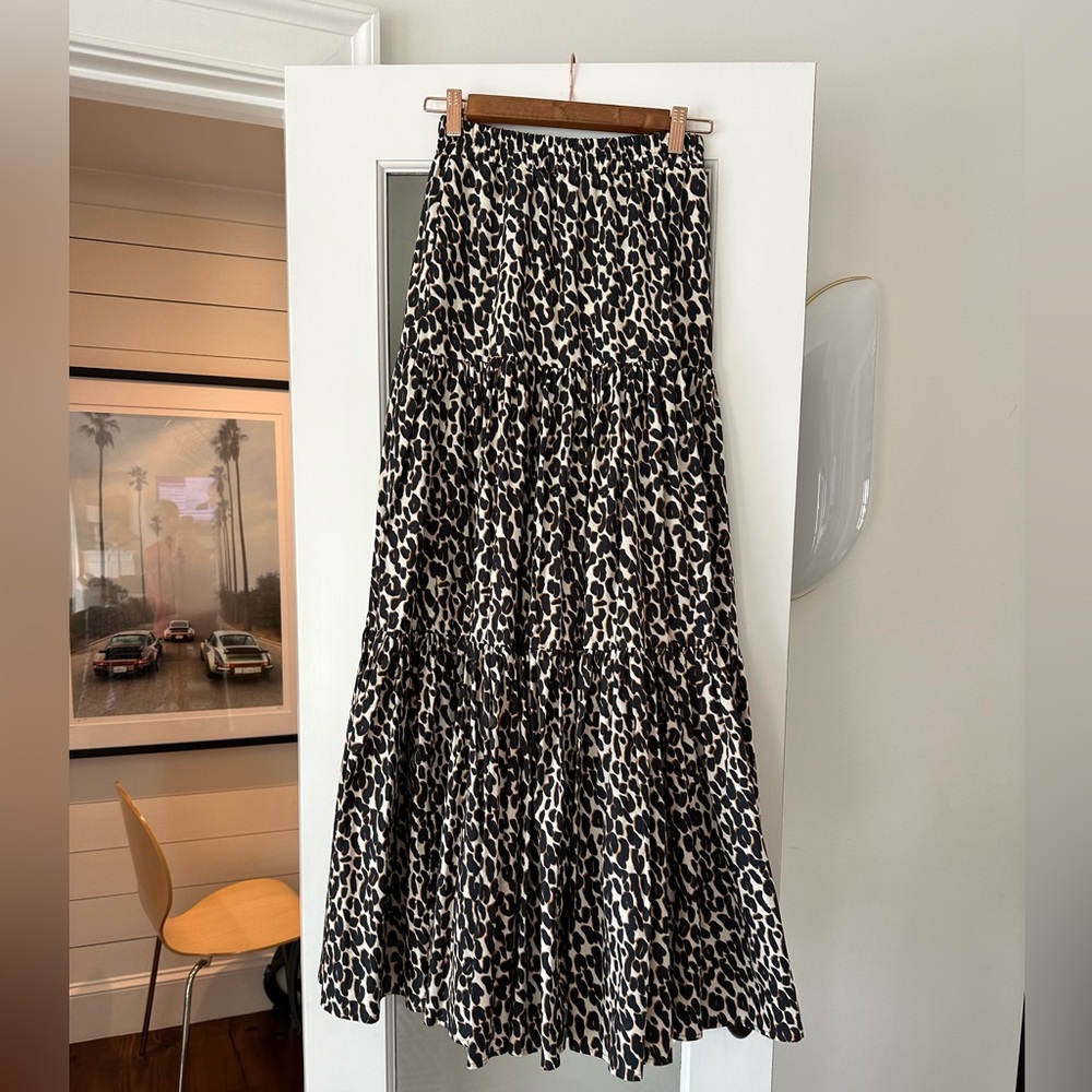 Leopard print maxi skirt